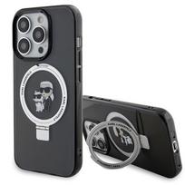 Karl Lagerfeld KLHMP13LHMRSKCK iPhone 13 Pro 6.1" black hard case with Ring Stand, Karl AND Choupettte, MagSafe