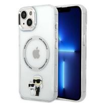 Karl Lagerfeld KLHMP14MHNKCIT iPhone 14 Plus / 15 Plus 6.7" clear hard case, Iconic Karl AND Choupette Magsafe