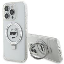 Karl Lagerfeld KLHMP15LHMRSCHH iPhone 15 Pro 6.1" white hard case with Ring Stand, Choupette Head, MagSafe