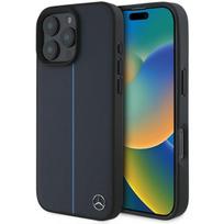 Mercedes MEHMP16X23RURBV iPhone 16 Pro Max 6.9" navy hard case MB Blue Line Leather MagSafe