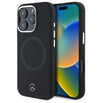 Mercedes MEHMP16X23SUTTK iPhone 16 Pro Max 6.9" black hard case, Silicone Tonal Logo, MagSafe