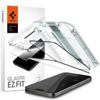 Spigen Glas.TR FC iPhone 15 Pro 6.1" "EZ FIT" 2 pcs tempered glass black frame AGL06893