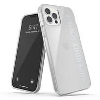SuperDry Snap iPhone 12/12 Pro Clear Case and silver 42591