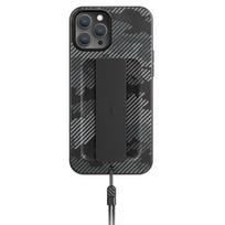 uniq helldro iPhone 12 Pro Max 6.7" Case, Black Moro/Charcoal Camo, Antimicrobial