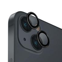 uniq Optix Aluminum Camera Lens Protector for iPhone 14 6.1" / 14 Plus 6.7" – midnight black camera lens glass with applicator