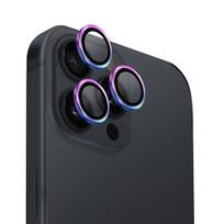 uniq Optix Aluminum Camera Lens Protector for iPhone 16 Pro 6.3" / 16 Pro Max 6.9" – iridescent camera lens glass with applicator