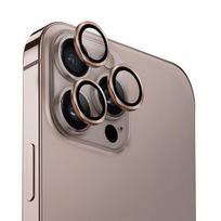 uniq Optix Aluminum Camera Lens Protector for iPhone 16 Pro 6.3" / 16 Pro Max 6.9" – taupe gold camera lens glass with applicator
