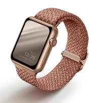 uniq aspen Apple Watch Braided Strap 44/42/45 mm Series 1/2/3/4/5/6/7/8/9/SE/SE2 grapefruit pink