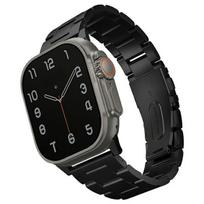 uniq osta wristband for Apple Watch 42/44/45/49mm Series 1/2/3/4/5/6/7/8/9/10/SE/SE2/Ultra/Ultra 2, stainless steel, black/midnight black