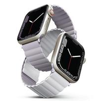 uniq revix Apple Watch Series 1/2/3/4/5/6/7/8/9/SE/SE2 band, 38/40/41mm. Reversible Magnetic lilac-white