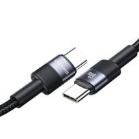 USAMS USB-C to USB-C Cable, 60W Fast Charging, Steel/Tarnish Finish, SJ724USBSG01 (US-SJ724)