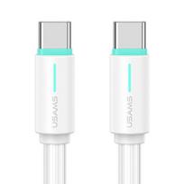 USAMS 1m USB-C to USB-C cable SJ734 60W white YU Series SJ734USB02 (US-SJ734)