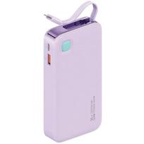 USAMS Power bank with retractable Lightning cable, 10000 mAh, 20W PD Fast Charge, XY Series, purple, 10KCD22503 (US-CD225)
