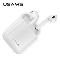 USAMS Bluetooth 5.0 TWS LU Series Wireless Headphones, White/White, BHULU01 (US-LU001)
