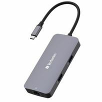 Verbatim USB-C Adapter Hub - HDMI/USB-C/Ethernet/2xUSB-A 3.0 Aluminum