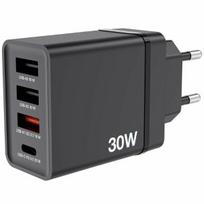 Verbatim 30W 3xUSB-A/ USB-C PD 3.0 wall charger CHR-30EU2 black/black 49700
