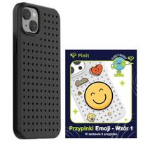 Pinit Dynamic Case Set + Emoji Pin iPhone 14 Plus / 15 Plus 6.7" black/black pattern 1
