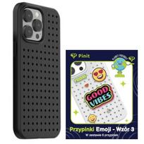 Pinit Dynamic Case Set + Emoji Pin iPhone 14 Pro 6.1" Black/Black Pattern 3
