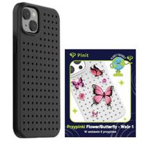 Pinit Dynamic case set + Flower/Butterfly Pin iPhone 14 Plus / 15 Plus 6.7" black/black pattern 1