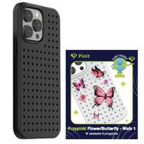 Pinit Dynamic Case Set + Flower/Butterfly Pin iPhone 14 Pro 6.1" black/black pattern 1