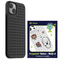 Pinit Dynamic Case Set + Tattoo Pin iPhone 14 / 15 / 13 6.1" black/black pattern 3