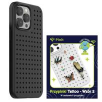 Pinit Dynamic case set + Tattoo Pin iPhone 14 Pro 6.1" black/black pattern 2