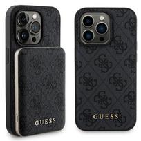 GUESS IPhone 13 Pro 6.1" hard case + 5000mAh MagSafe power bank, black, 4G, metal logo