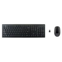 Belaidė klaviatūra ir pelė DELTACO 105 klavišai, JAV išdėstymas, 2,4 GHz USB nano imtuvas, juoda / TB-114-US