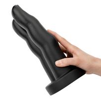 BUTTR Victory Double Finger Butt Plug Black