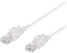 DELTACO U/UTP Cat6A jungiamasis kabelis, 1 m, 500 MHz, rakinamas, baltas
