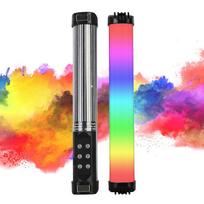 RGB rankinė fotografijos lempa pritemdoma LED šviesa Nešiojama vaizdo įrašų lemputė su 2000 mAh baterija 49 RGB juoda