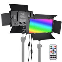 Dvispalvė RGB fotografijos lemputė 36W LED šviesos panelė 352 vnt. LED karoliukai 3200K5600K pritemdoma DCNP EU Plug juoda