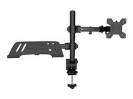 TECHLY Desk Mount Arm for 13-32inch Monitor and Laptop Shelf