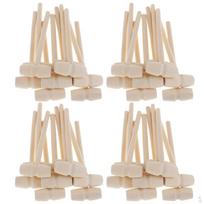 40 Pieces Wooden Hammer Mallet 140x43x19mm Lobster Seafood - 40pcs beige
