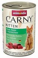 ANIMONDA Carny Kitten skonis: jautiena, vištiena ir triušiena 12x400g
