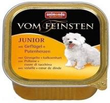 ANIMONDA Dog Vom Feinsten Junior skonis: paukštienos ir kalakutienos širdelės 150g x22