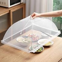 Maisto dangtelis Tinklelis sulankstomas plaunamas muselių staliukas dangtis, atsparus vabzdžiams, apsauginiai indų dangčiai Namų virtuvės laikymo priedai 43x43x22cm balta