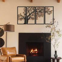 Dekoratyvinis metalinis sienų priedas Autumn Vibes Set of 4- APT740 M