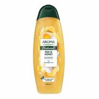 Natūralus šampūnas pažeistiems plaukams su kiaušiniu ir medumi Aroma, 500 ml