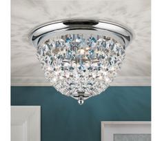 Orion DLU 1840/35-Krištolinis lubinis šviestuvas PLAFOND 3xE27/40W/230V diametras 35 cm chromas