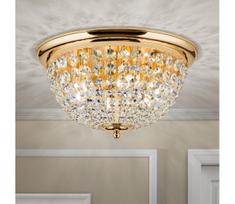 Orion DLU 1840/47-Krištolinis lubinis šviestuvas PLAFOND 6xE27/40W/230V diametras 47 cm auksas