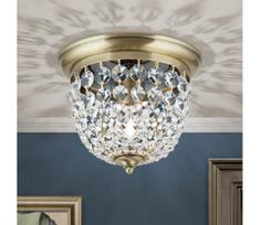 Orion DLU 1840/26-Krištolinis lubinis šviestuvas PLAFOND 1xE27/40W/230V diametras 26 cm bronza