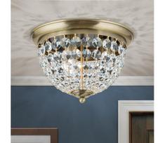 Orion DLU 1840/35-Krištolinis lubinis šviestuvas PLAFOND 3xE27/40W/230V diametras 35 cm bronza