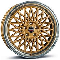 Ratlankis BORBET R17x7 4x100 ET 25 CB 64 (Gold Rim Polished) (625 KG kg)