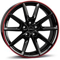 Ratlankis BORBET R19x8 5x114 ET 45 CB 72 (Black Glossy Rim Red) (760 KG kg)