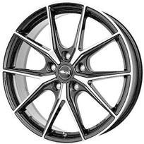 Ratlankis BROCK R19x8 5x100 ET 39 CB 63 (Black Front Polished)