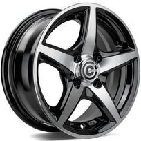 Ratlankis CARBONADO R13x5.5 4x100 ET 30 CB 67 (Black Front Polished) (500 KG kg)