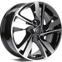 Ratlankis CARBONADO R15x6 4x100 ET 35 CB 67 (Black Front Polished) (500 KG kg)