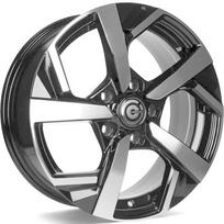 Ratlankis CARBONADO R16x6.5 5x114 ET 40 CB 73 (Black Front Polished) (690 KG kg)