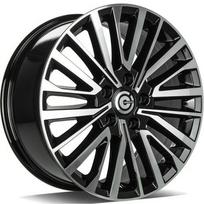 Ratlankis CARBONADO R18x8 5x120 ET 50 CB 65 (Black Front Polished) (1000 KG kg)